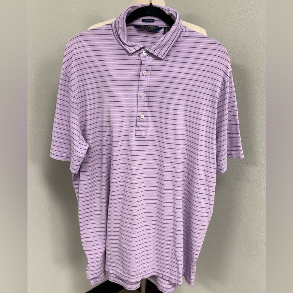Polo golf Ralph Lauren stretch button up lavender men’s size XL - Picture 2 of 5